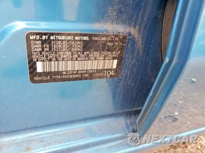 Zdjęcie 13 z 13 samochodu: 2017 MITSUBISHI MIRAGE G4 SE VIN:ML32F4FJ6HHF15439 - miniatura