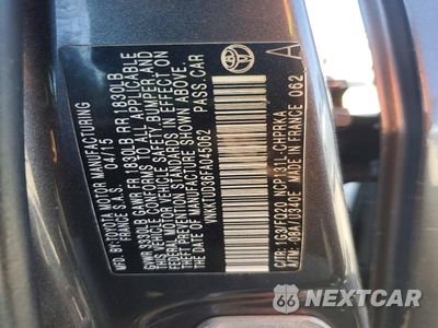 Zdjęcie 12 z 12 samochodu: 2015 TOYOTA YARIS 5-DOOR L VIN:VNKKTUD36FA045062 - miniatura