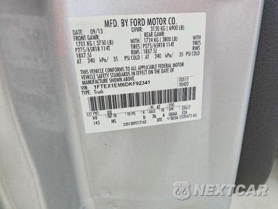 Zdjęcie 12 z 12 samochodu: 2013 FORD F150 SUPER CAB VIN:1FTEX1EM6DKF92341 - miniatura