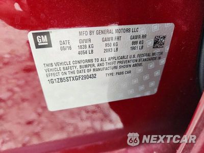 Zdjęcie 12 z 12 samochodu: 2016 CHEVROLET MALIBU LS VIN:1G1ZB5STXGF290432 - miniatura