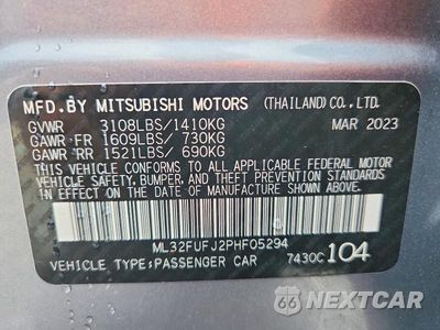Zdjęcie 13 z 13 samochodu: 2023 MITSUBISHI MIRAGE G4 ES VIN:ML32FUFJ2PHF05294 - miniatura
