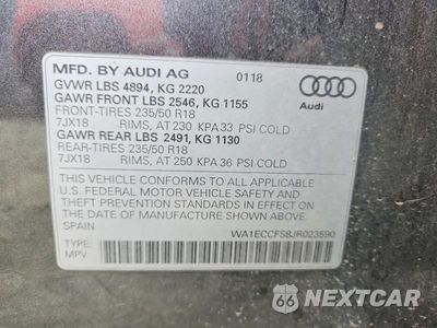 Zdjęcie 13 z 13 samochodu: 2018 AUDI Q3 PREMIUM VIN:WA1ECCFS8JR023590 - miniatura