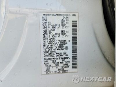 Zdjęcie 12 z 12 samochodu: 2006 NISSAN TITAN XE FFV VIN:1N6BA07A96N556885 - miniatura