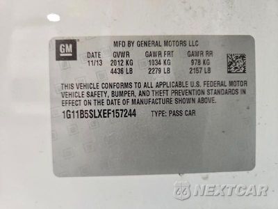 Zdjęcie 12 z 12 samochodu: 2014 CHEVROLET MALIBU LS VIN:1G11B5SLXEF157244 - miniatura