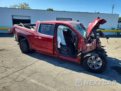 Czwarte zdjęcie samochodu z boku: 2021 GMC SIERRA C1500 SLE VIN:3GTP8BED0MG145488 - miniatura