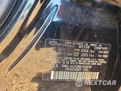 Zdjęcie 13 z 13 samochodu: 2021 HYUNDAI SONATA SEL VIN:KMHL14JA2MA160448 - miniatura