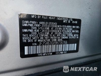 Zdjęcie 14 z 14 samochodu: 2009 SUBARU FORESTER 2.5X VIN:JF2SH616X9H716766 - miniatura