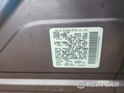 Zdjęcie 12 z 12 samochodu: 2008 NISSAN ROGUE S VIN:JN8AS58V88W405919 - miniatura