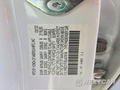 Zdjęcie 13 z 13 samochodu: 2020 HONDA ACCORD SPORT VIN:1HGCV1F30LA078154 - miniatura