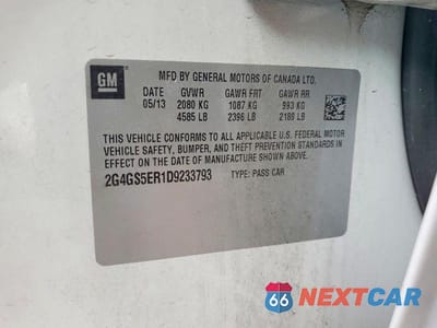 Zdjęcie 12 z 12 samochodu: 2013 BUICK REGAL PREMIUM VIN:2G4GS5ER1D9233793 - miniatura