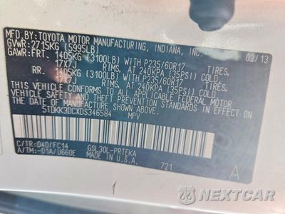 Zdjęcie 13 z 13 samochodu: 2013 TOYOTA SIENNA LE VIN:5TDKK3DCXDS346584 - miniatura