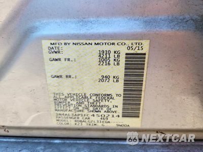 Zdjęcie 12 z 12 samochodu: 2015 NISSAN ALTIMA 2.5 S VIN:1N4AL3AP1FC450214 - miniatura