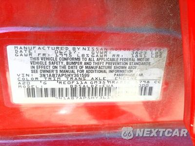 Zdjęcie 13 z 13 samochodu: 2017 NISSAN SENTRA SV VIN:3N1AB7AP5HY361599 - miniatura