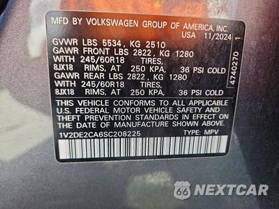 Zdjęcie 14 z 14 samochodu: 2025 VOLKSWAGEN ATLAS CROSS SPORT SE VIN:1V2DE2CA6SC208225 - miniatura