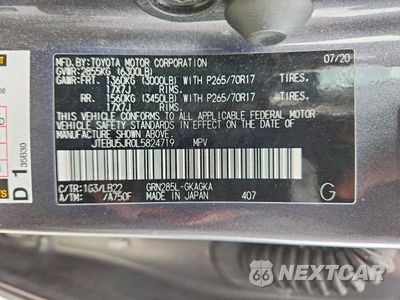 Zdjęcie 13 z 13 samochodu: 2020 TOYOTA 4RUNNER SR5 PREMIUM VIN:JTEBU5JR0L5824719 - miniatura