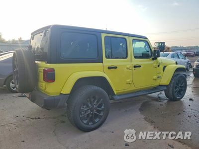 Trzecie zdjęcie samochodu z tyłu: 2023 JEEP WRANGLER SAHARA 4XE VIN:1C4JJXP66PW580883 - miniatura