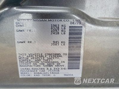 Zdjęcie 12 z 12 samochodu: 2024 NISSAN ALTIMA SV VIN:1N4BL4DV2RN313036 - miniatura