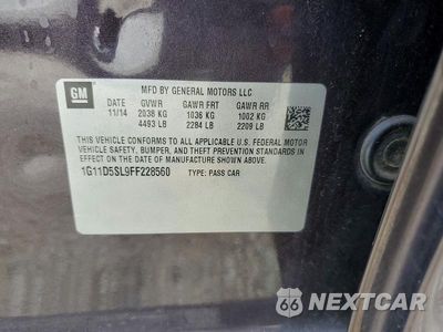 Zdjęcie 12 z 12 samochodu: 2015 CHEVROLET MALIBU 2LT VIN:1G11D5SL9FF228560 - miniatura