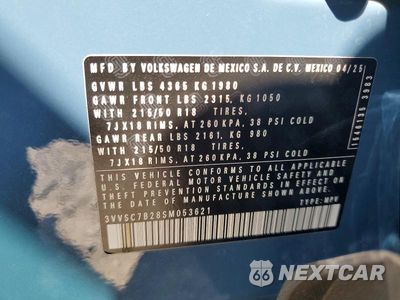 Zdjęcie 14 z 14 samochodu: 2025 VOLKSWAGEN TAOS SE VIN:3VVSC7B28SM053621 - miniatura