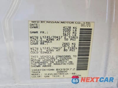 Zdjęcie 14 z 14 samochodu: 2021 NISSAN NV 2500 HD SV VIN:1N6BF0KY6MN809972 - miniatura