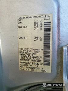 Zdjęcie 12 z 12 samochodu: 2012 NISSAN MAXIMA 3.5 S VIN:1N4AA5AP0CC840637 - miniatura