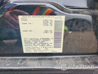 Zdjęcie 12 z 12 samochodu: 2020 NISSAN ALTIMA S VIN:1N4BL4BV4LC248292 - miniatura