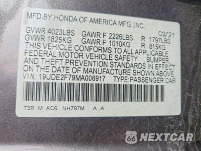 Zdjęcie 12 z 12 samochodu: 2021 ACURA ILX PREMIUM VIN:19UDE2F79MA006917 - miniatura
