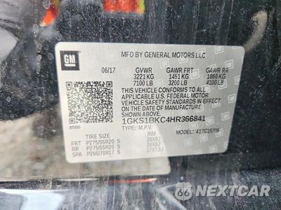 Zdjęcie 13 z 13 samochodu: 2017 GMC YUKON SLT VIN:1GKS1BKC4HR366841 - miniatura