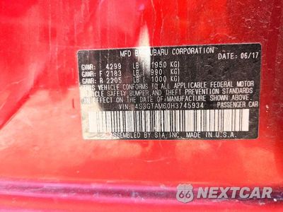 Zdjęcie 12 z 12 samochodu: 2017 SUBARU IMPREZA SPORT VIN:4S3GTAM60H3745934 - miniatura
