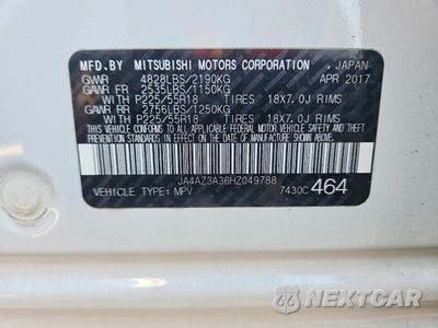 Zdjęcie 13 z 13 samochodu: 2017 MITSUBISHI OUTLANDER SE VIN:JA4AZ3A36HZ049788 - miniatura