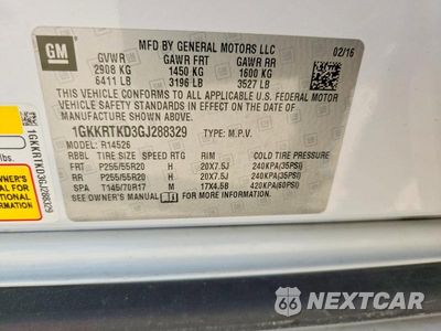 Zdjęcie 14 z 14 samochodu: 2016 GMC ACADIA DENALI VIN:1GKKRTKD3GJ288329 - miniatura
