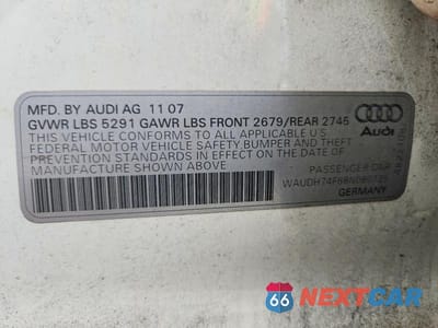 Zdjęcie 12 z 12 samochodu: 2008 AUDI A6 3.2 QUATTRO VIN:WAUDH74F68N080725 - miniatura