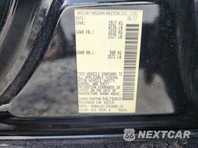 Zdjęcie 12 z 12 samochodu: 2017 NISSAN ALTIMA 2.5 S VIN:1N4AL3AP2HN367060 - miniatura