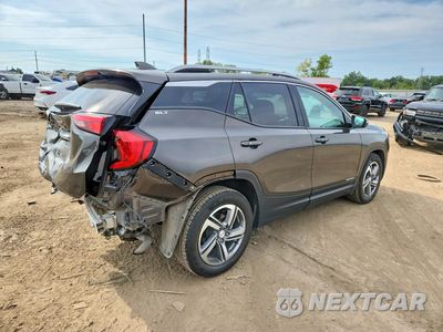 Trzecie zdjęcie samochodu z tyłu: 2020 GMC TERRAIN SLT VIN:3GKALPEV5LL123314 - miniatura