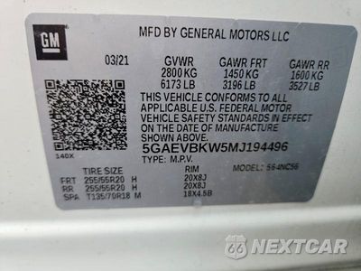 Zdjęcie 13 z 13 samochodu: 2021 BUICK ENCLAVE PREMIUM VIN:5GAEVBKW5MJ194496 - miniatura