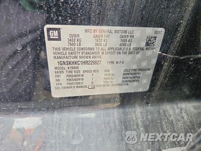Zdjęcie 13 z 13 samochodu: 2017 CHEVROLET SUBURBAN K1500 LT VIN:1GNSKHKC1HR229827 - miniatura