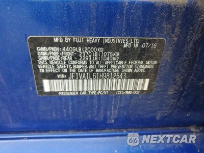 Zdjęcie 12 z 12 samochodu: 2017 SUBARU WRX LIMITED VIN:JF1VA1L61H9812543 - miniatura