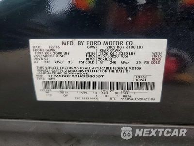 Zdjęcie 14 z 14 samochodu: 2017 FORD EXPLORER LIMITED VIN:1FM5K8F83HGB80357 - miniatura