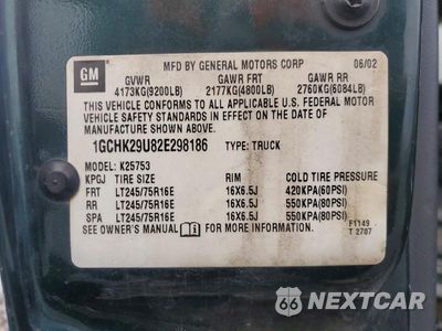 Zdjęcie 12 z 12 samochodu: 2002 CHEVROLET SILVERADO K2500 HEAVY DUTY VIN:1GCHK29U82E298186 - miniatura