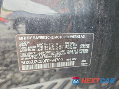 Zdjęcie 13 z 13 samochodu: 2015 BMW X6 XDRIVE35I VIN:5UXKU2C50F0F94700 - miniatura