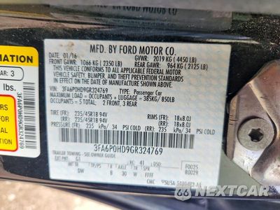 Zdjęcie 13 z 13 samochodu: 2016 FORD FUSION SE VIN:3FA6P0HD9GR324769 - miniatura