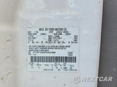 Zdjęcie 13 z 13 samochodu: 2007 FORD F150 VIN:1FTRF12W87NA27568 - miniatura