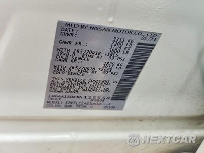 Zdjęcie 13 z 13 samochodu: 2024 NISSAN TITAN SV VIN:1N6AA1EDXRN115558 - miniatura