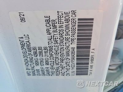Zdjęcie 12 z 12 samochodu: 2021 HONDA ACCORD EXL VIN:1HGCV1F54MA085448 - miniatura