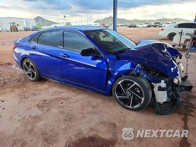 Czwarte zdjęcie samochodu z boku: 2023 HYUNDAI ELANTRA N LINE VIN:KMHLR4AFXPU519391 - miniatura