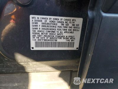 Zdjęcie 13 z 13 samochodu: 2004 HONDA PILOT EXL VIN:2HKYF18634H555789 - miniatura