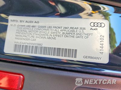 Zdjęcie 13 z 13 samochodu: 2022 AUDI A4 PREMIUM PLUS 45 VIN:WAUEAAF44NN003882 - miniatura