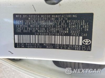 Zdjęcie 13 z 13 samochodu: 2014 TOYOTA COROLLA LE VIN:5YFBURHE6EP108217 - miniatura