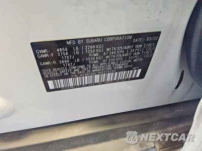 Zdjęcie 13 z 13 samochodu: 2022 SUBARU OUTBACK PREMIUM VIN:4S4BTADC7N3215290 - miniatura