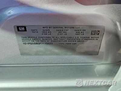 Zdjęcie 12 z 12 samochodu: 2015 CHEVROLET CRUZE LTZ VIN:1G1PG5SB5F7115823 - miniatura